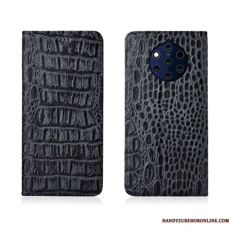 Etui Nokia 9 Pureview Beskyttelse Ny Sort, Cover Nokia 9 Pureview Folio Telefonanti-fald