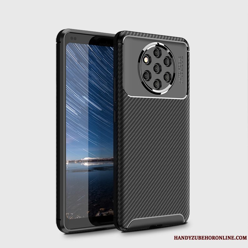 Etui Nokia 9 Pureview Blød Telefonanti-fald, Cover Nokia 9 Pureview Beskyttelse Pu Sort