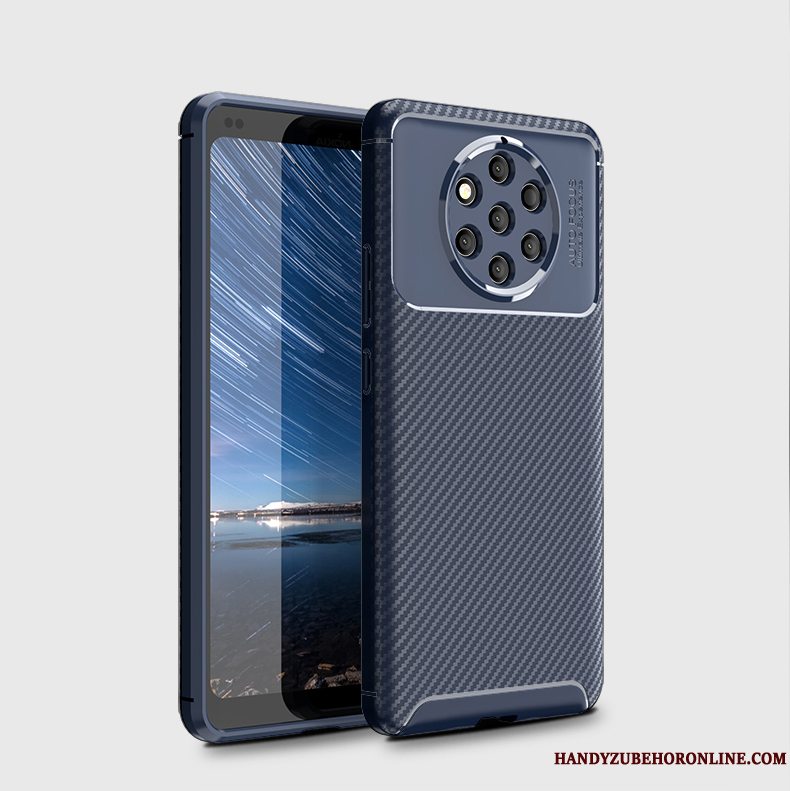 Etui Nokia 9 Pureview Blød Telefonanti-fald, Cover Nokia 9 Pureview Beskyttelse Pu Sort