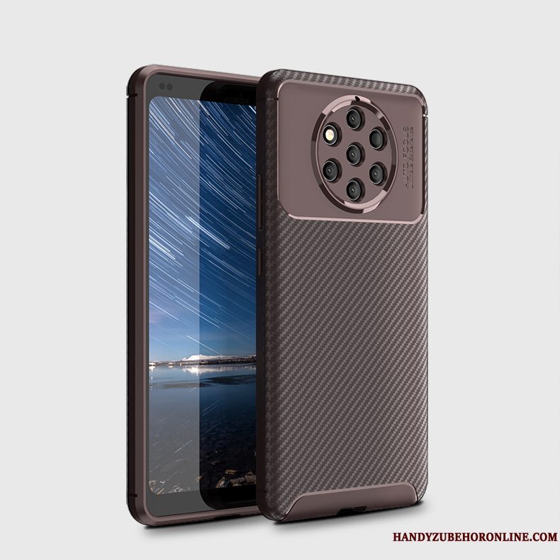 Etui Nokia 9 Pureview Blød Telefonanti-fald, Cover Nokia 9 Pureview Beskyttelse Pu Sort