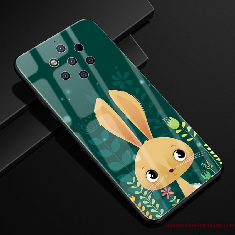 Etui Nokia 9 Pureview Cartoon Telefonlyserød, Cover Nokia 9 Pureview Beskyttelse Anti-fald Glas