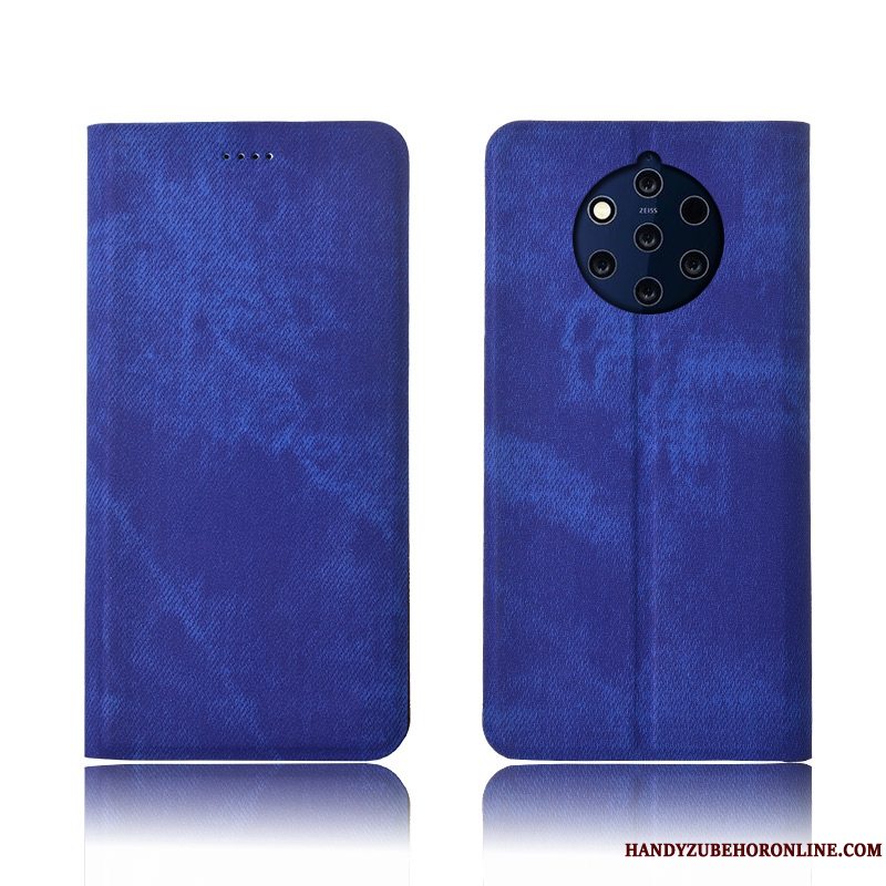 Etui Nokia 9 Pureview Silikone Ny Anti-fald, Cover Nokia 9 Pureview Læder Telefondenim