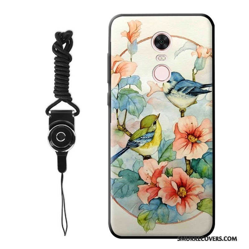 Etui Redmi 5a Beskyttelse Simple Blomster, Cover Redmi 5a Farve Rød Telefon