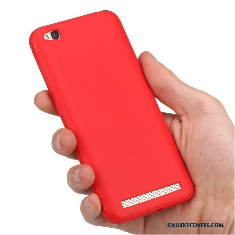 Etui Redmi 5a Blød Anti-fald Lyserød, Cover Redmi 5a Tasker Nubuck Telefon