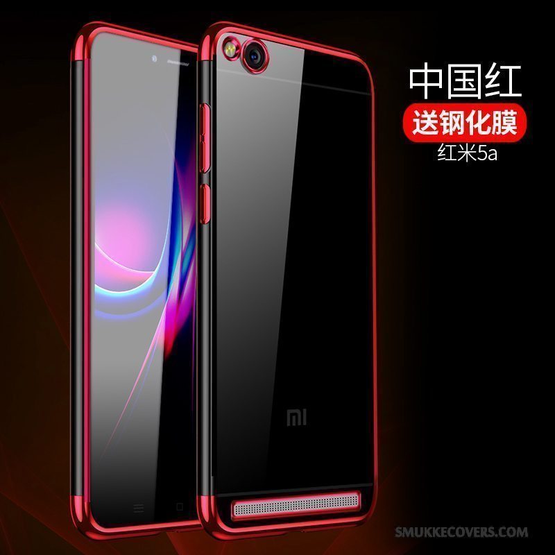 Etui Redmi 5a Blød Rød Anti-fald, Cover Redmi 5a Tasker Lille Sektion Belægning