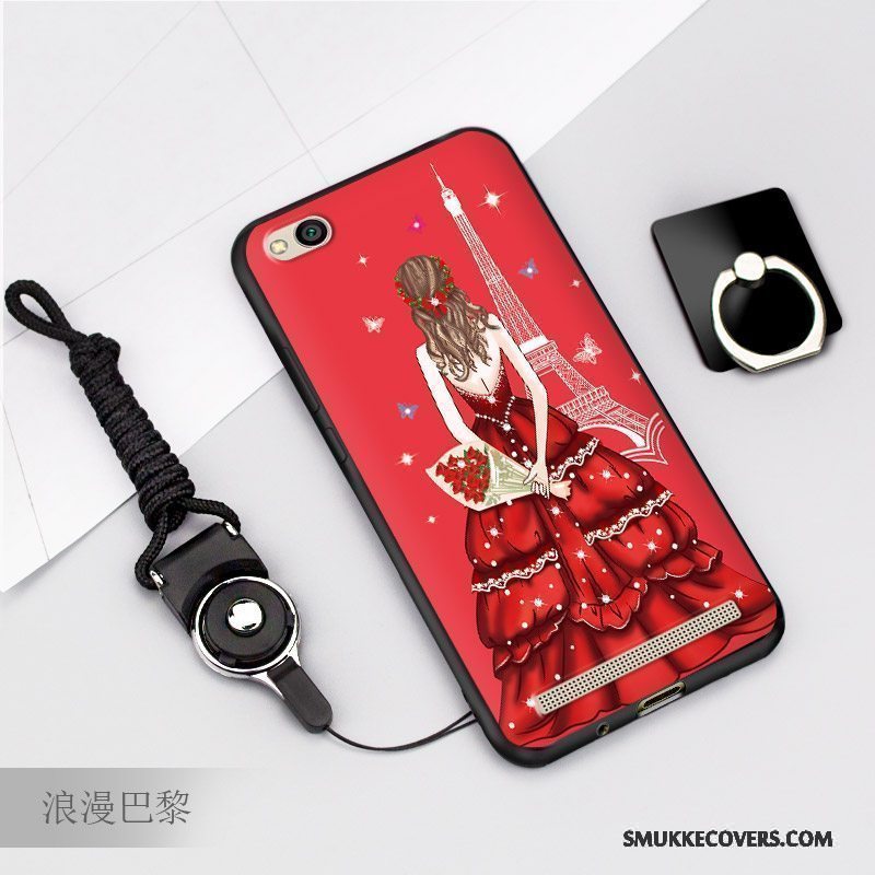 Etui Redmi 5a Blød Rød Hængende Ornamenter, Cover Redmi 5a Silikone Anti-fald Telefon