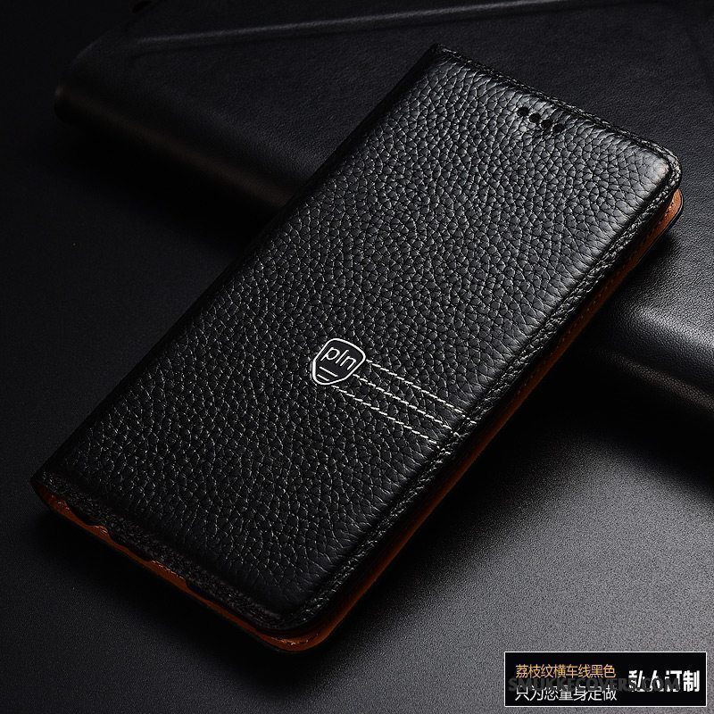 Etui Redmi 5a Læder Rød Gul, Cover Redmi 5a Folio Telefonlille Sektion
