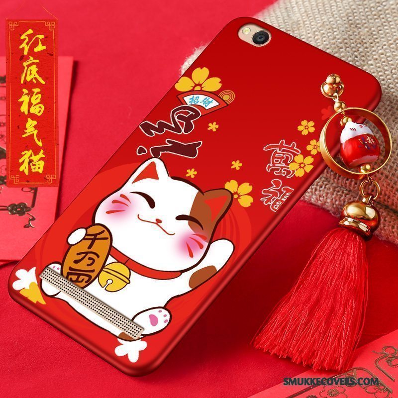 Etui Redmi 5a Tasker Nubuck Lille Sektion, Cover Redmi 5a Cartoon Telefonrød