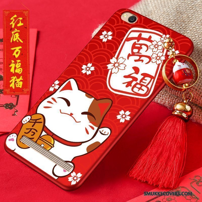 Etui Redmi 5a Tasker Nubuck Lille Sektion, Cover Redmi 5a Cartoon Telefonrød