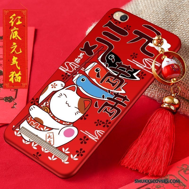 Etui Redmi 5a Tasker Nubuck Lille Sektion, Cover Redmi 5a Cartoon Telefonrød