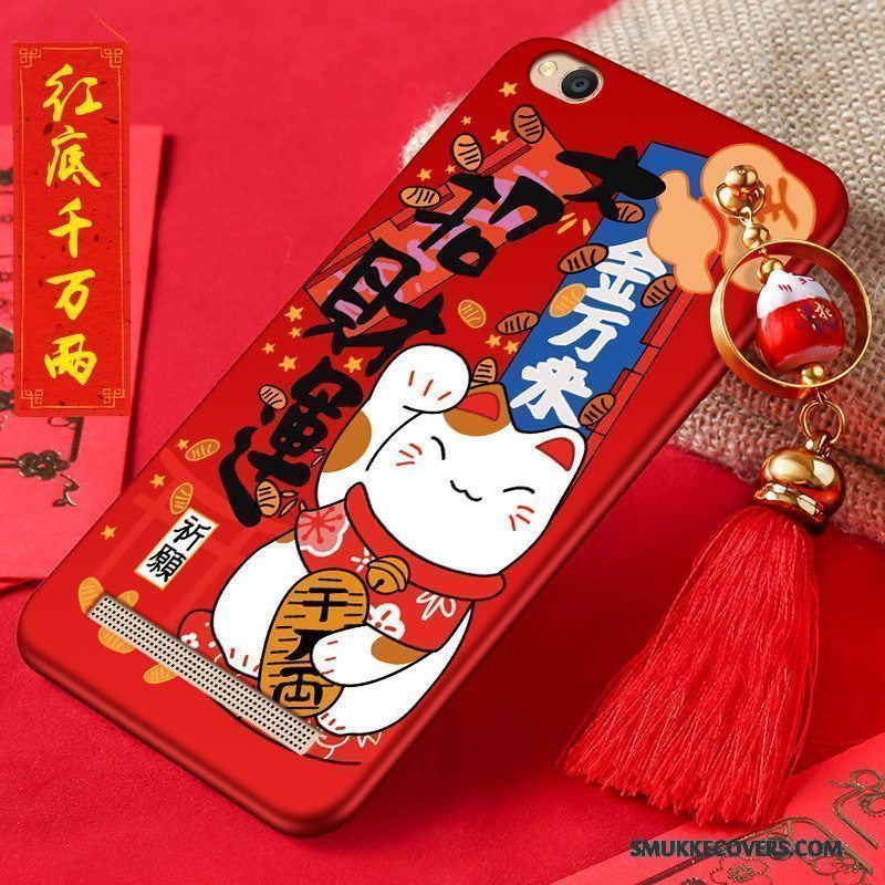 Etui Redmi 5a Tasker Nubuck Lille Sektion, Cover Redmi 5a Cartoon Telefonrød