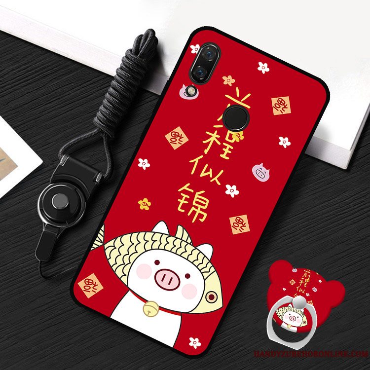 Etui Redmi 7 Cartoon Trend Hængende Ornamenter, Cover Redmi 7 Beskyttelse Guld Af Personlighed