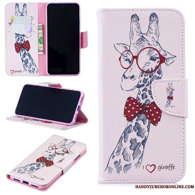 Etui Redmi 7 Folio Anti-fald Lille Sektion, Cover Redmi 7 Læder Blå Rød