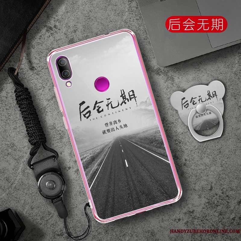 Etui Redmi 7 Kreativ Lyserød Telefon, Cover Redmi 7 Cartoon Trend Net Red