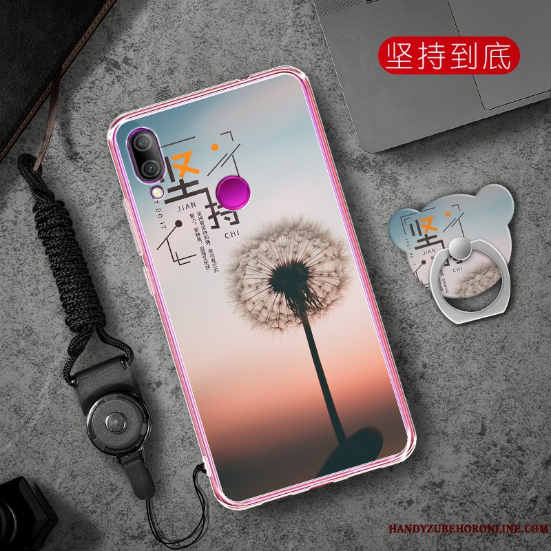 Etui Redmi 7 Kreativ Lyserød Telefon, Cover Redmi 7 Cartoon Trend Net Red