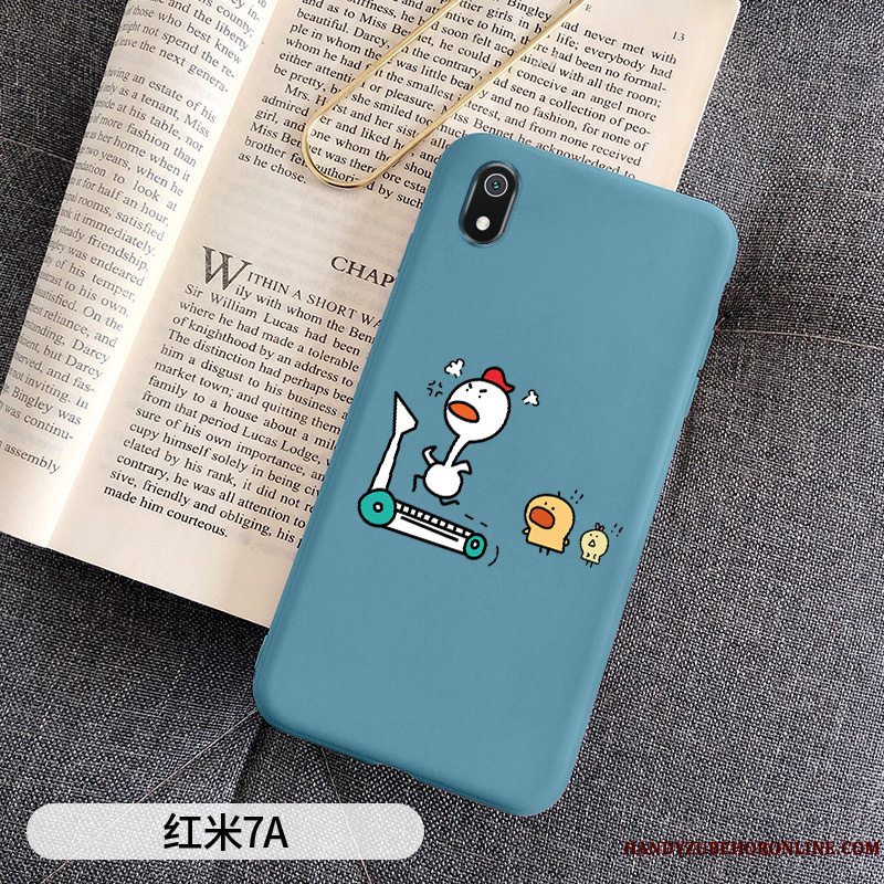 Etui Redmi 7a Beskyttelse Nubuck Trendy, Cover Redmi 7a Tasker Lyserød Lille Sektion