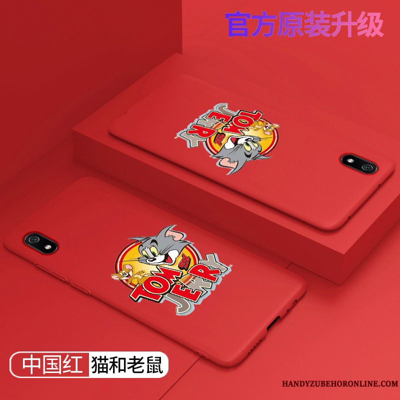 Etui Redmi 7a Beskyttelse Smuk Nubuck, Cover Redmi 7a Kreativ Net Red Grøn