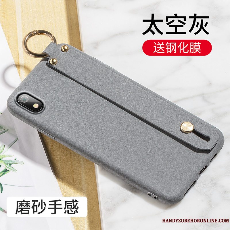 Etui Redmi 7a Blød Grå Nubuck, Cover Redmi 7a Tasker Rød Telefon