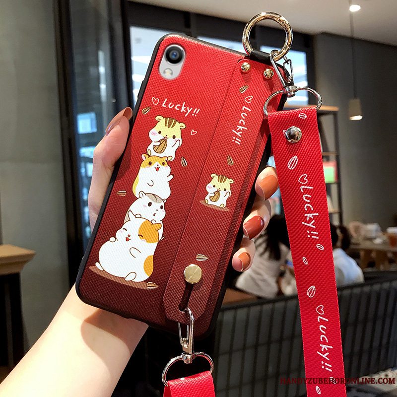 Etui Redmi 7a Blød Lille Sektion Rød, Cover Redmi 7a Beskyttelse Nubuck Gul