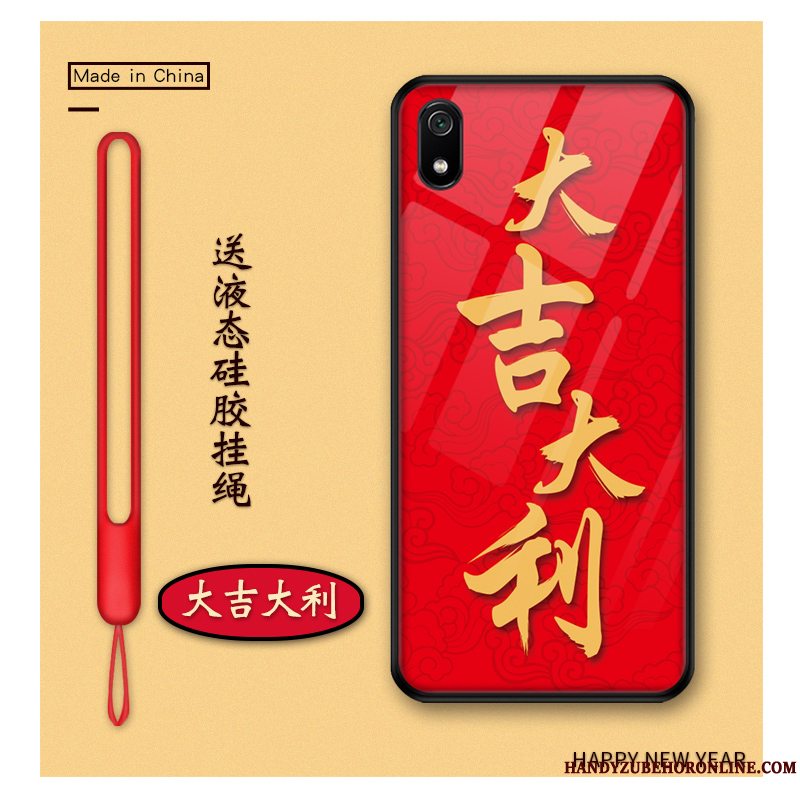 Etui Redmi 7a Cartoon Telefonkinesisk Stil, Cover Redmi 7a Beskyttelse Ny Rød