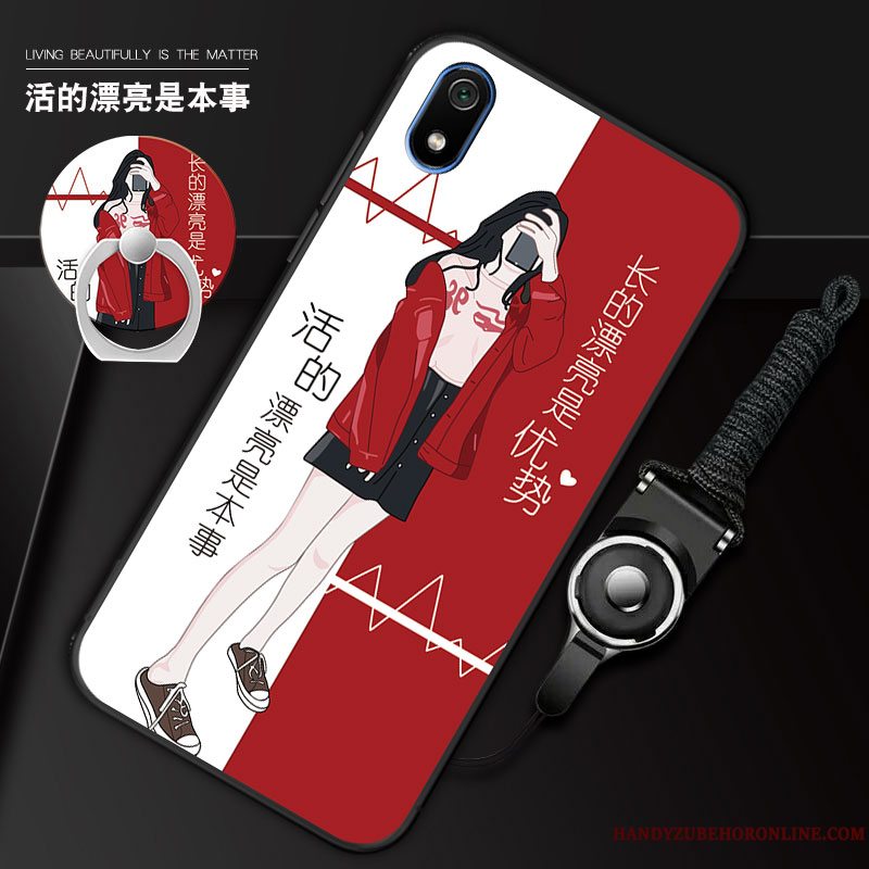 Etui Redmi 7a Silikone Anti-fald Lille Sektion, Cover Redmi 7a Blød Trend Rød