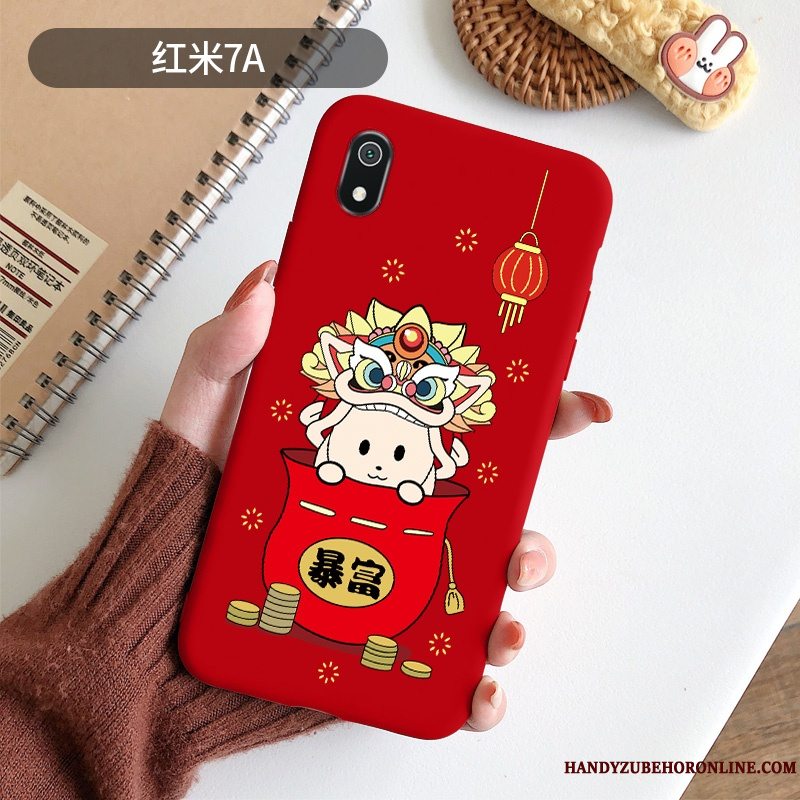 Etui Redmi 7a Silikone Kinesisk Stil Nubuck, Cover Redmi 7a Kreativ Trend Anti-fald