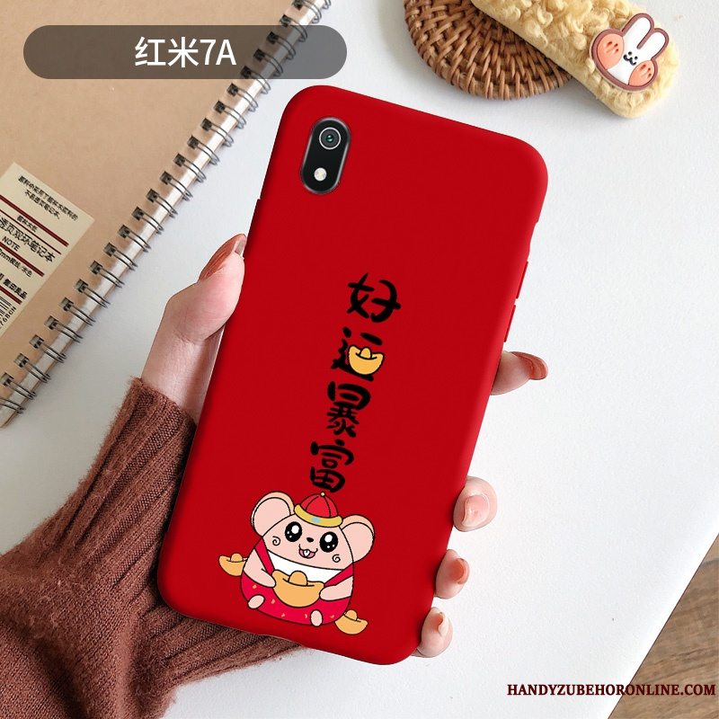 Etui Redmi 7a Silikone Telefonkinesisk Stil, Cover Redmi 7a Kreativ Lille Sektion Rotte