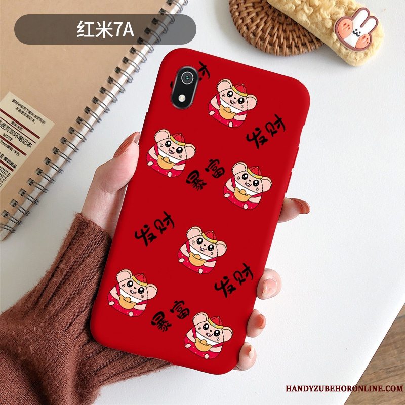 Etui Redmi 7a Silikone Telefonkinesisk Stil, Cover Redmi 7a Kreativ Lille Sektion Rotte