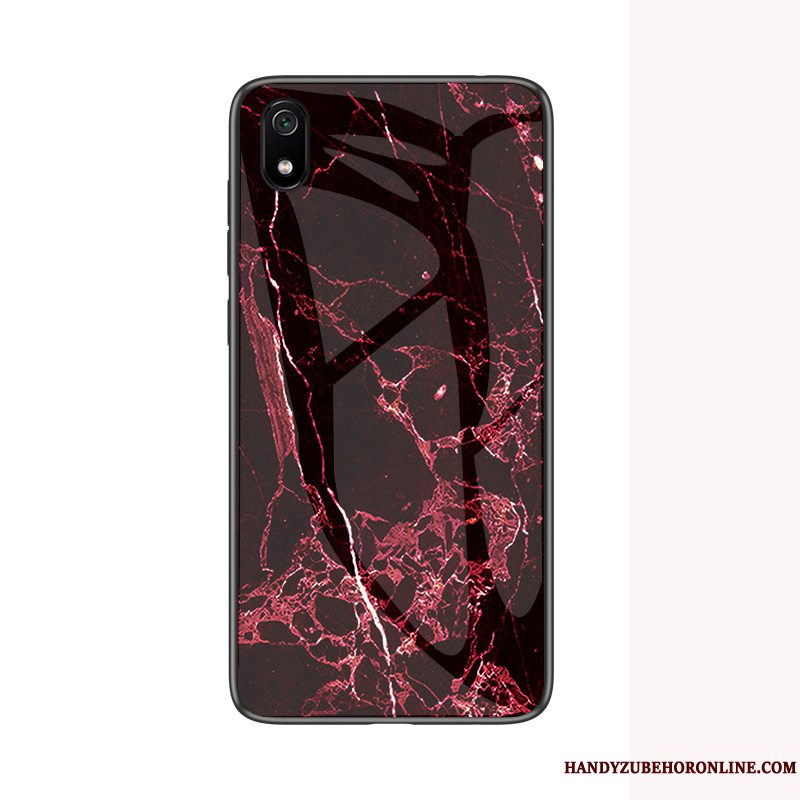 Etui Redmi 7a Silikone Telefonrød, Cover Redmi 7a Blød Glas Stor