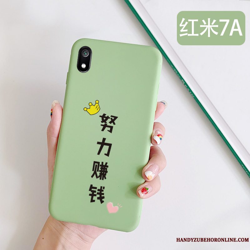 Etui Redmi 7a Simple Rød, Cover Redmi 7a Frisk Grøn