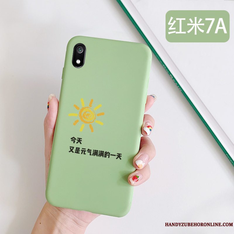 Etui Redmi 7a Simple Rød, Cover Redmi 7a Frisk Grøn