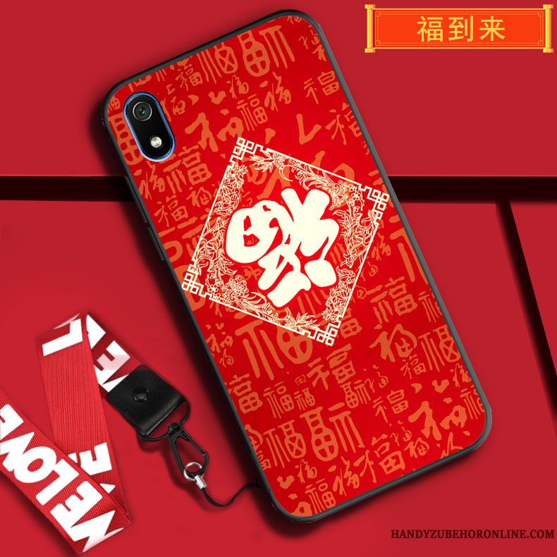 Etui Redmi 7a Tasker Anti-fald Telefon, Cover Redmi 7a Beskyttelse Rød Joyous