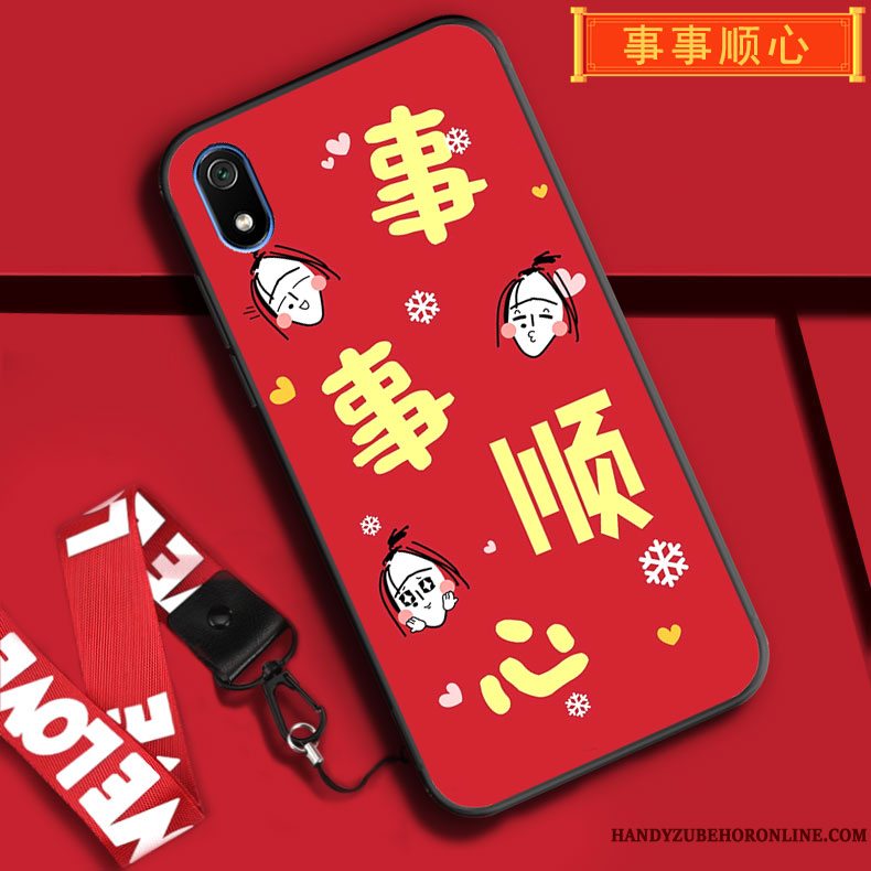 Etui Redmi 7a Tasker Anti-fald Telefon, Cover Redmi 7a Beskyttelse Rød Joyous