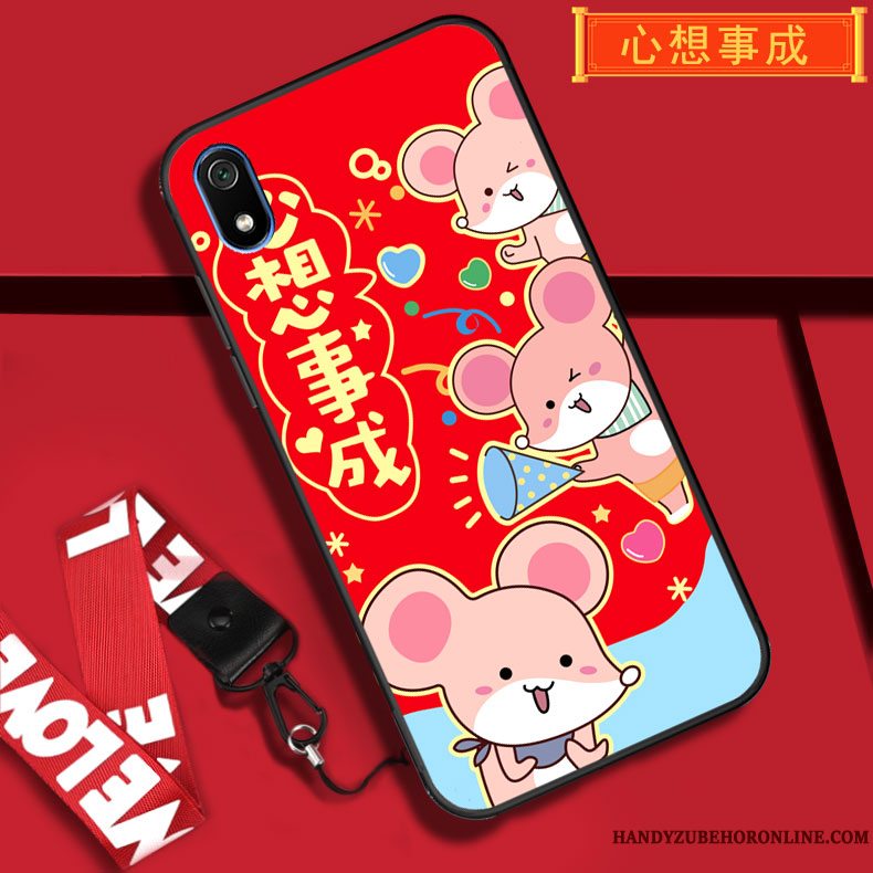 Etui Redmi 7a Tasker Anti-fald Telefon, Cover Redmi 7a Beskyttelse Rød Joyous