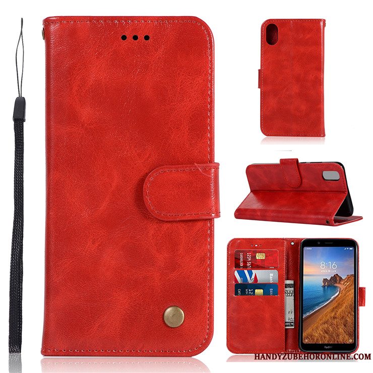 Etui Redmi 7a Tasker Sort Telefon, Cover Redmi 7a Folio Af Personlighed Lille Sektion