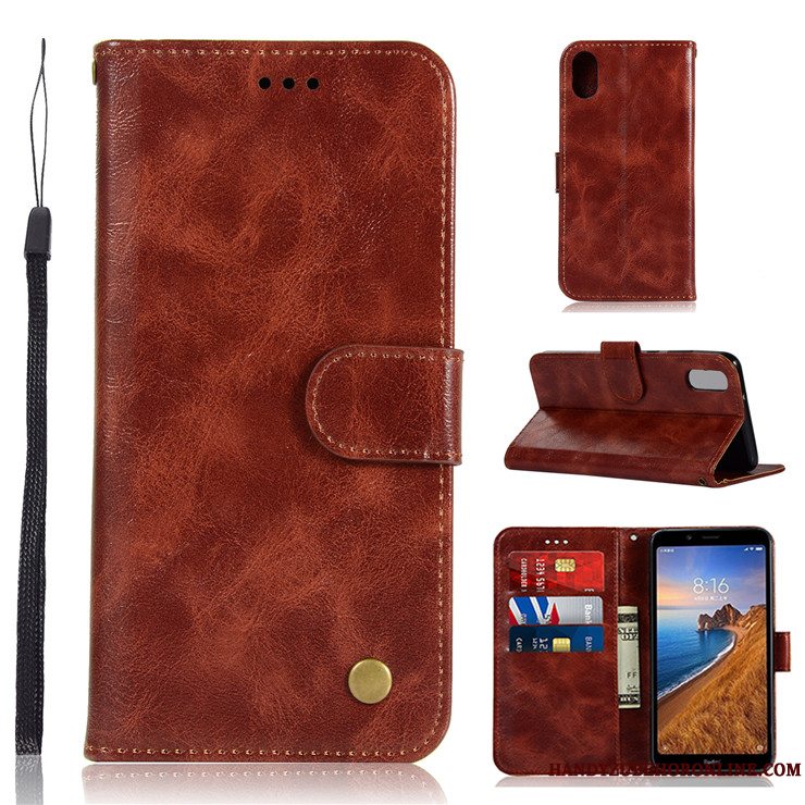 Etui Redmi 7a Tasker Sort Telefon, Cover Redmi 7a Folio Af Personlighed Lille Sektion