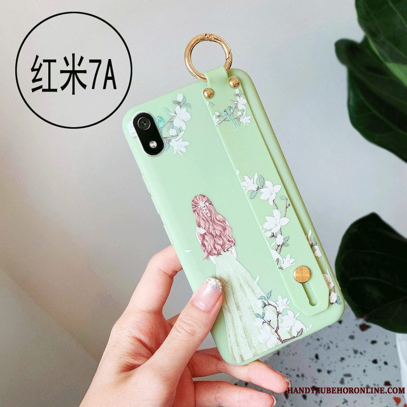 Etui Redmi 7a Tasker Telefonrød, Cover Redmi 7a Silikone Net Red Anti-fald