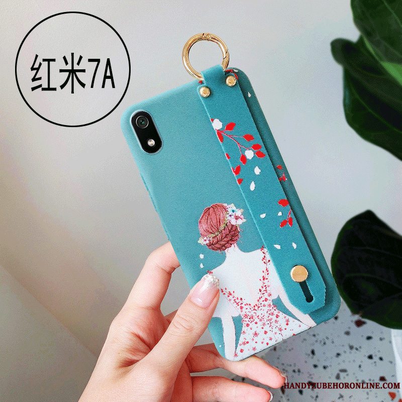 Etui Redmi 7a Tasker Telefonrød, Cover Redmi 7a Silikone Net Red Anti-fald