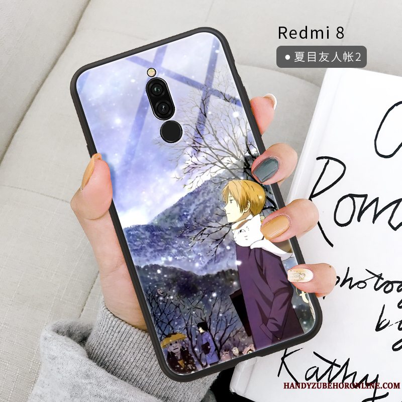 Etui Redmi 8 Cartoon Anti-fald Rød, Cover Redmi 8 Tasker Lille Sektion Net Red