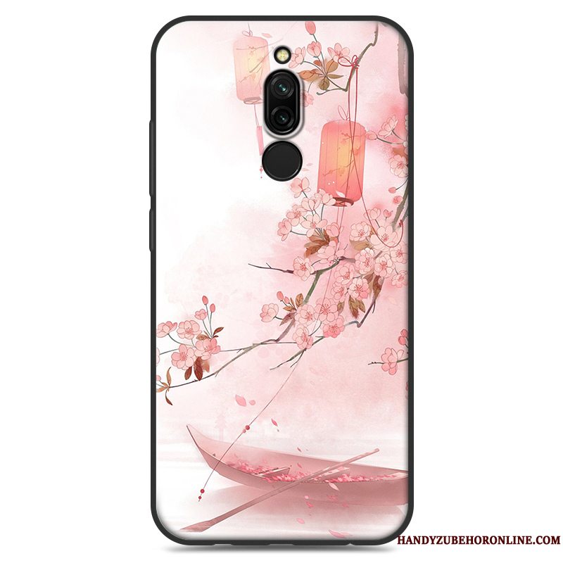 Etui Redmi 8 Kreativ Anti-fald Lille Sektion, Cover Redmi 8 Blød Rød Telefon