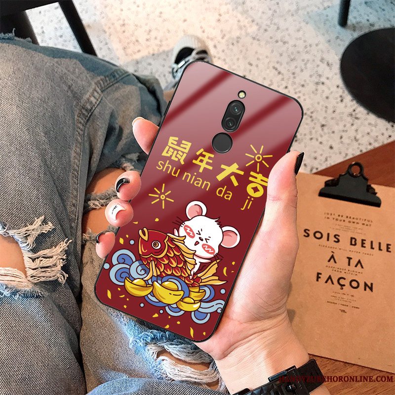 Etui Redmi 8 Silikone Net Red Trend, Cover Redmi 8 Beskyttelse Rotte Telefon