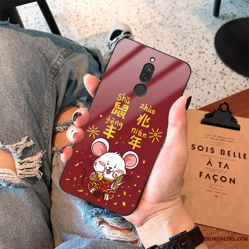 Etui Redmi 8 Silikone Net Red Trend, Cover Redmi 8 Beskyttelse Rotte Telefon