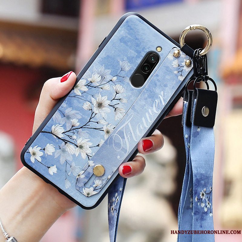 Etui Redmi 8 Silikone Sort Trend, Cover Redmi 8 Tasker Nubuck Lille Sektion