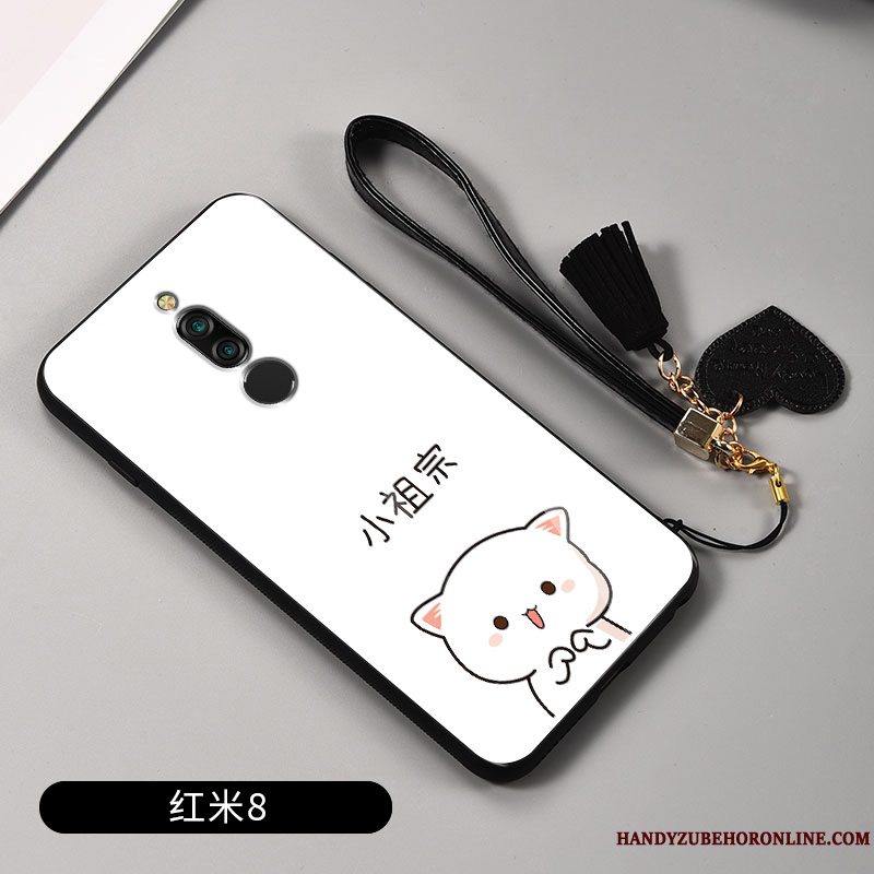 Etui Redmi 8 Tasker Net Red Sort, Cover Redmi 8 Cartoon Trendy Ny