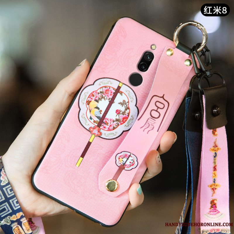 Etui Redmi 8 Vintage Trend Nubuck, Cover Redmi 8 Silikone Kinesisk Stil Lille Sektion