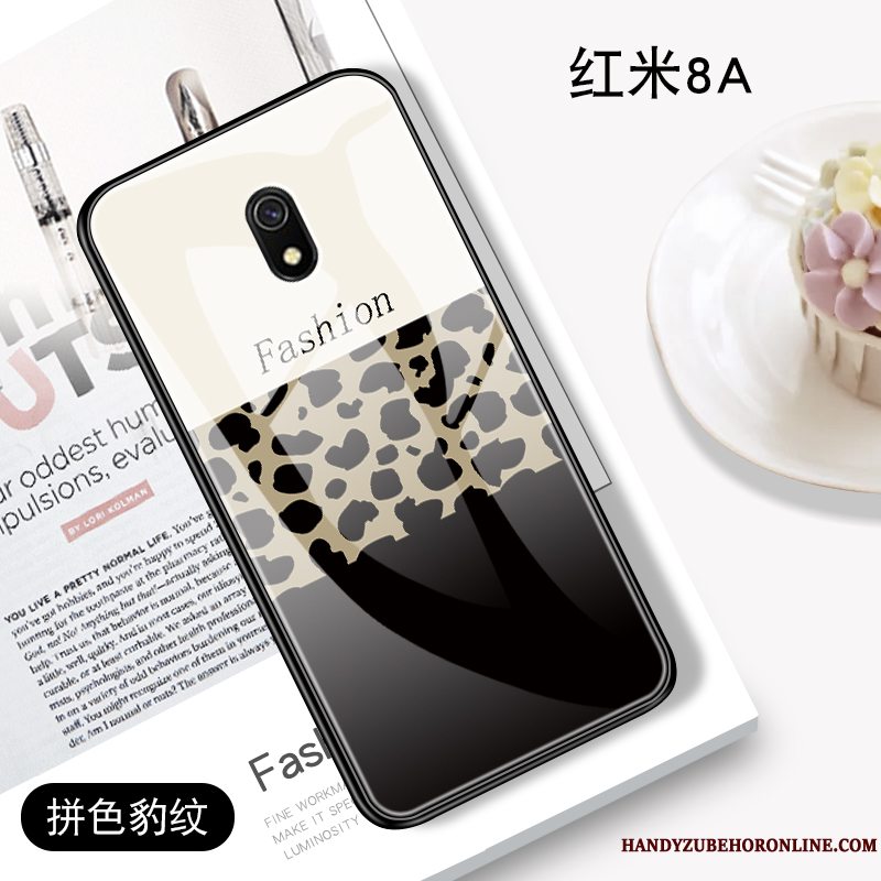 Etui Redmi 8a Beskyttelse Anti-fald Leopard, Cover Redmi 8a Tasker Glas Af Personlighed