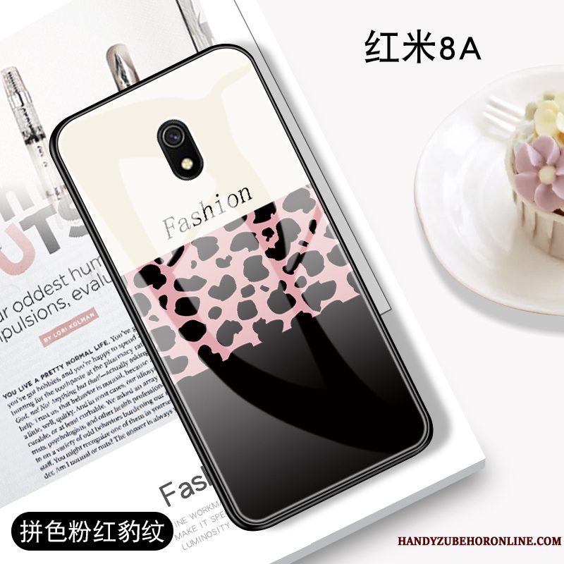 Etui Redmi 8a Beskyttelse Anti-fald Leopard, Cover Redmi 8a Tasker Glas Af Personlighed