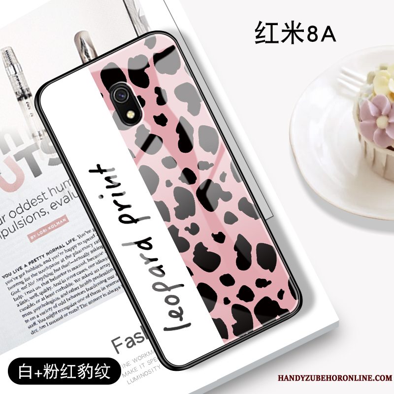 Etui Redmi 8a Beskyttelse Anti-fald Leopard, Cover Redmi 8a Tasker Glas Af Personlighed