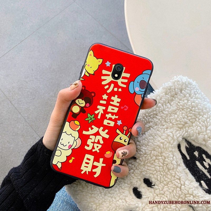 Etui Redmi 8a Beskyttelse Telefontynd, Cover Redmi 8a Cartoon Rød Ny