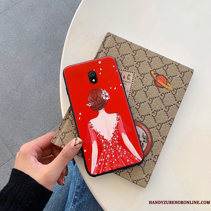 Etui Redmi 8a Beskyttelse Telefontynd, Cover Redmi 8a Cartoon Rød Ny